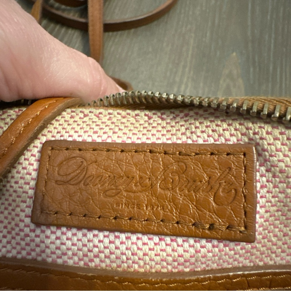Dooney & Bourke Pebble Leather Satchel with‎ Crossbody Tan - Picture 7 of 16